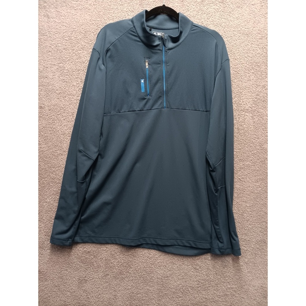 Adidas Golf Climalite 1/4 Zip Pullover Mens 2XL Blue Performance Top